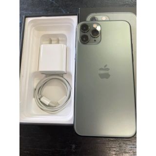 アイフォーン(iPhone)の【SIMフリー】iPhone11 pro 64gb ミッドナイトグリーン (スマートフォン本体)