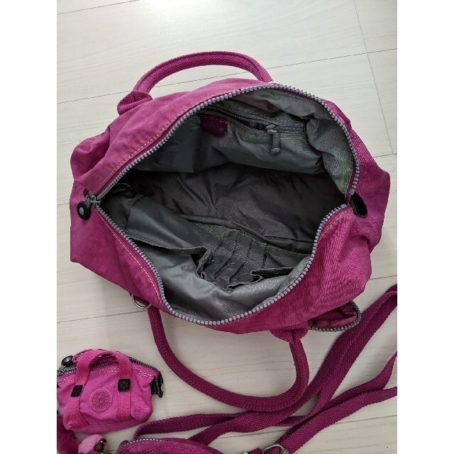 kipling(キプリング)のキプリング ミニバック2個付き ピンク パープル レディースのバッグ(ショルダーバッグ)の商品写真