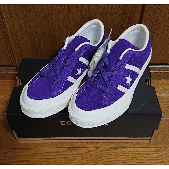 24 新品 CONVERSE STAR＆BARS SUEDE パープル 紫