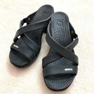 クロックス(crocs)のクロックス ヒール サイプラス 黒   w6(ハイヒール/パンプス)