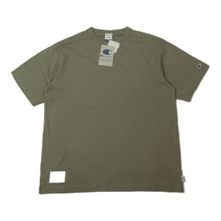 ダブルタップス(W)taps)のWTAPS ダブルタップス C8-U302 × Champion チャンピオン ショートスリーブ Tシャツ カーキ系 L【新古品】【未使用】【中古】(シャツ)