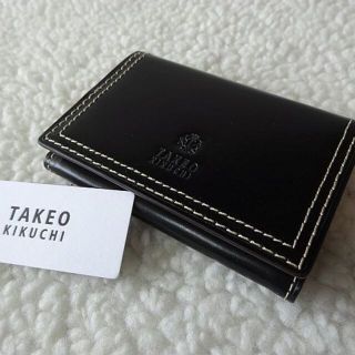 タケオキクチ(TAKEO KIKUCHI)の【新品/本物】TAKEO KIKUCHI（タケオキクチ）名刺入れ/黒(名刺入れ/定期入れ)