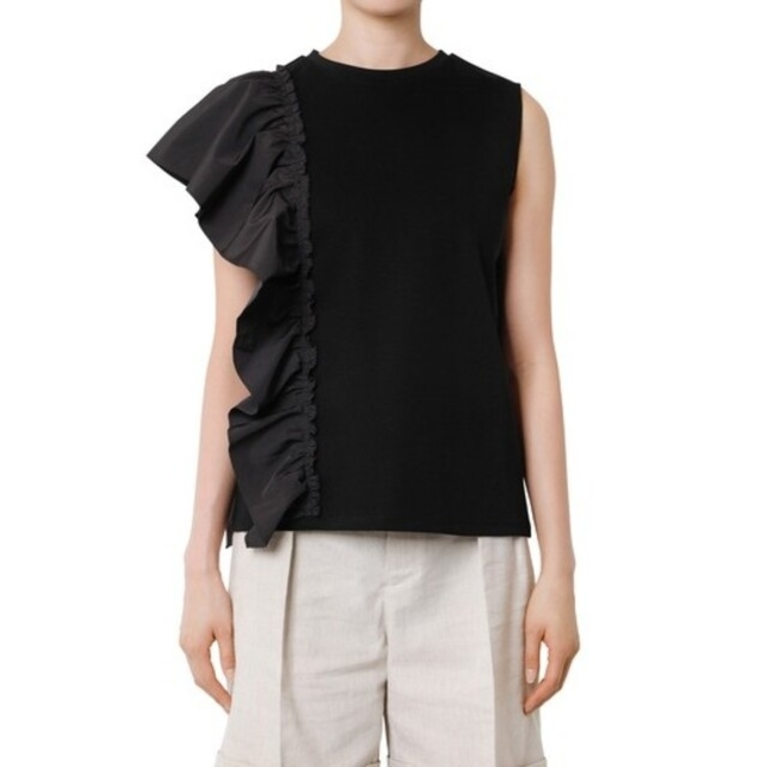 ルシェルブルー　Taffeta Ruffle Sleeveless Top