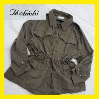 テチチ(Techichi)のテチチ　ゆったり　ミリタリージャケット　カーキ　F　レディース服　古着(ミリタリージャケット)