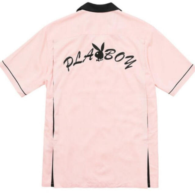 Supreme×Play Boy 2017SS Bowling Shirt シュプリーム×プレイボーイ ボーリングシャツ 開襟シャツ 刺繍 ブラック サイズM【200527】【新古品】【me04】