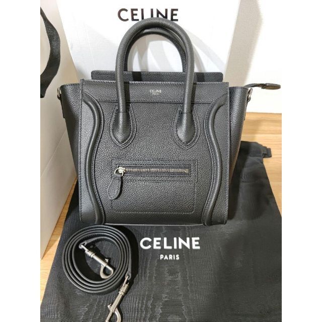 訳ありセール 格安) e - セリーヌ CELINE ラゲージ ナノ ブラックの