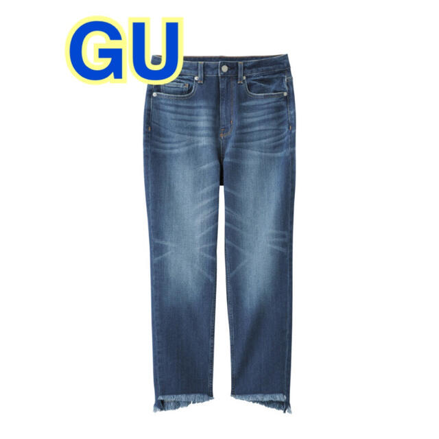 タグ付き 未使用 GU カットオフストレートジ-ンズ Mサイズ | フリマアプリ ラクマ