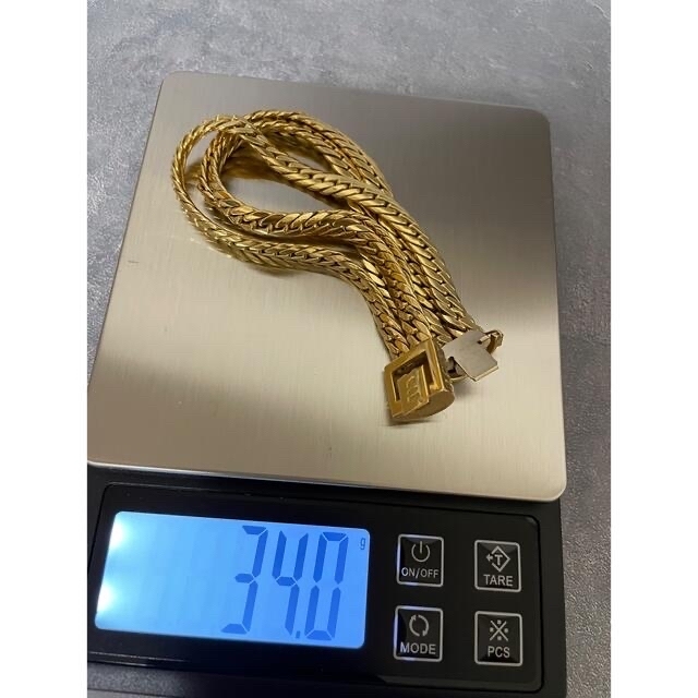 18金　ブレスレット　刻印あり　34.0g 20cm 3連