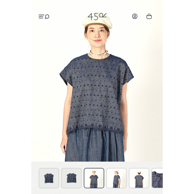 45rの綿麻ダンガリーのカットワークペチパンツ smcint.com