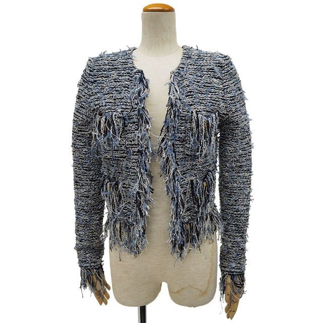 特別オファー BALMAIN - クロップド ノーカラー ジャケット フリンジ