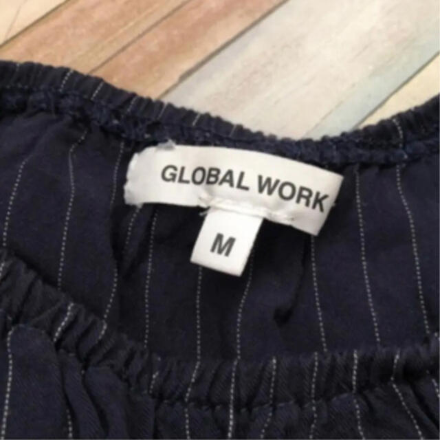 GLOBAL WORK(グローバルワーク)のグローバルワーク　セットアップ　キッズ　ストライプ キッズ/ベビー/マタニティのキッズ服女の子用(90cm~)(Tシャツ/カットソー)の商品写真