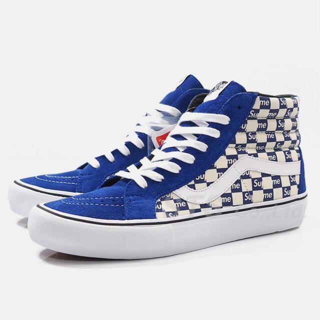 Vans Sk8-Hi Supreme Blue Checker Logo Gszjhy1K1I - www