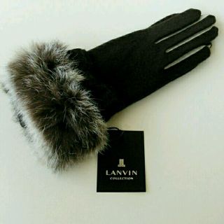 ランバン(LANVIN)のエリ様専用☆24時間限定値引き‼【新品タグ付き】ランバンリボンラビットファー手袋(手袋)