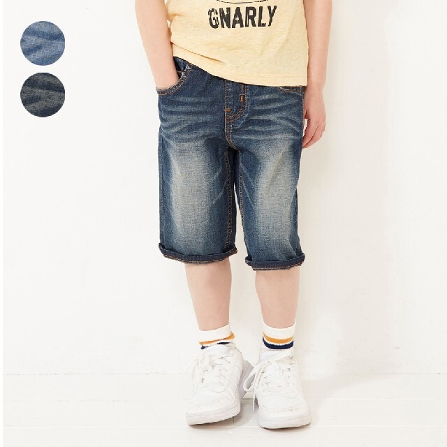 daddy oh daddy(ダディオーダディー)のDaddy Oh Daddy【新品】無地デニムハーフパンツ150センチ キッズ/ベビー/マタニティのキッズ服男の子用(90cm~)(パンツ/スパッツ)の商品写真