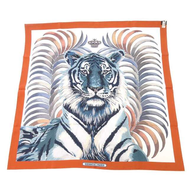 エルメス スカーフ カレ90 ダブルフェイス 王者の虎 Tigre Royal HERMES シルクスカーフ 2022年春夏 リバーシブル
