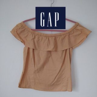 ギャップ(GAP)のGAP フリルオフショルダートップス(カットソー(半袖/袖なし))