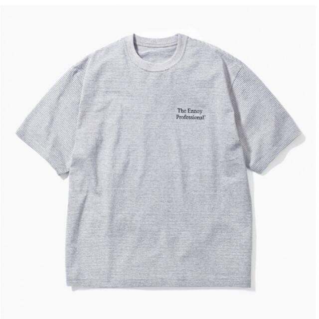【ennoy】新品　ボーダーTシャツ グレー size XL 【エンノイ】