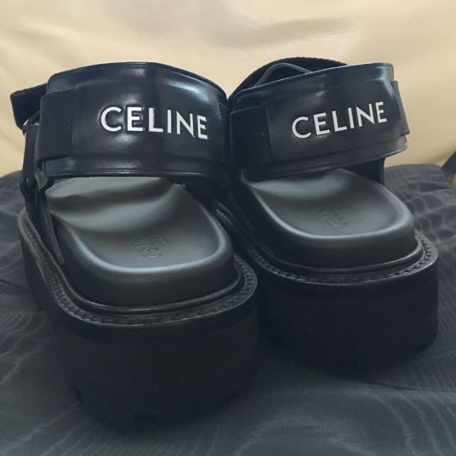 CELINE バルキー アウトドア サンダル / カーフスキン ブラック | www