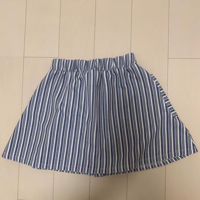 ZARA KIDS(ザラキッズ)のZARAキッズ　スカート　ストライプ　110センチ キッズ/ベビー/マタニティのキッズ服女の子用(90cm~)(スカート)の商品写真