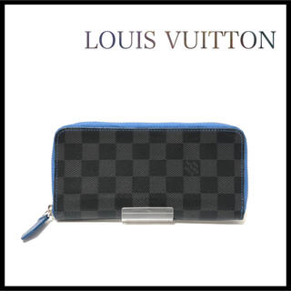 ヴィトン(LOUIS VUITTON) ダミエ 長財布(メンズ)（ブルー・ネイビー 