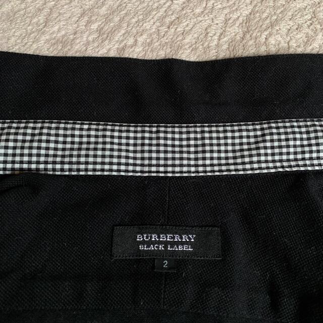 BURBERRY BLACK LABEL(バーバリーブラックレーベル)のバーバリーブラックレーベル　襟袖裏ギンガムチェック柄　鹿の子七分袖シャツ メンズのトップス(シャツ)の商品写真