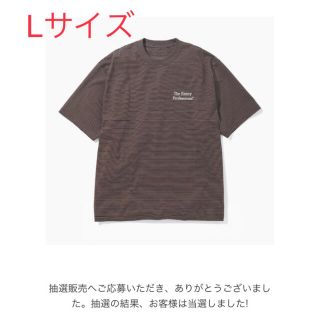 ワンエルディーケーセレクト(1LDK SELECT)のLサイズ　ENNOY ボーダー Tシャツ BROWN × WHITE(Tシャツ/カットソー(半袖/袖なし))