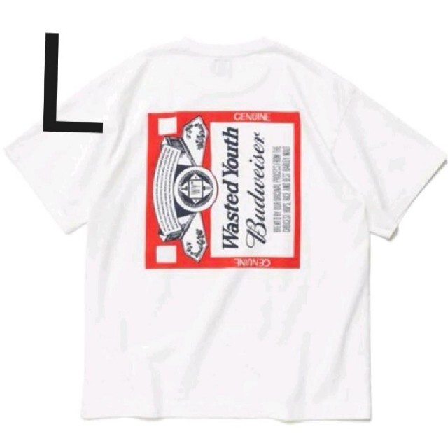 Wasted Youth x Budweiser S/S T　白　Lサイズ