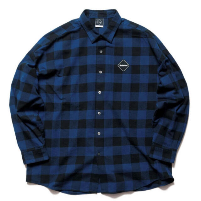 新品FCRB 21AW BIG LOGO FLANNEL BAGGY SHIRT メンズのトップス(シャツ)の商品写真