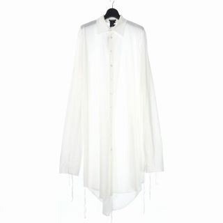 アンドゥムルメステール(Ann Demeulemeester)のアンドゥムルメステール 19SS シャーリング ロングシャツ XS ホワイト 白(シャツ)