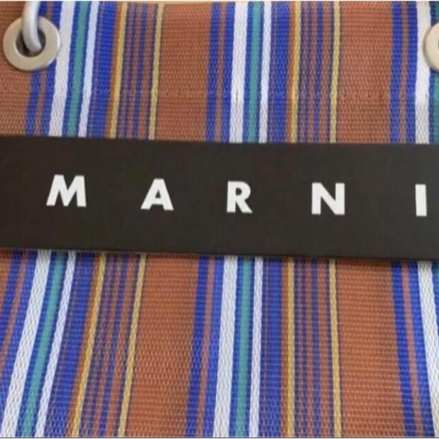 新品未使用タグ付き MARNI マルニ トートバッグ ストライプバッグ ブラウン