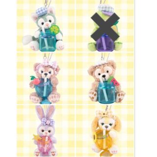 ダッフィー - ぬいぐるみストラップ 5体セット テイスティ・サマー