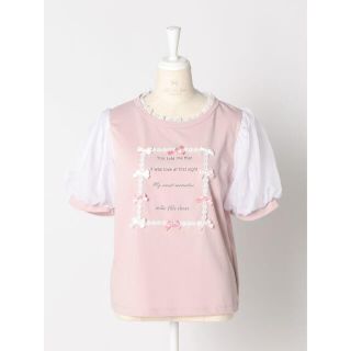 ロディスポット(LODISPOTTO)の★ mille fille closet カラフルリボンメッセージトップス ★(Tシャツ(半袖/袖なし))