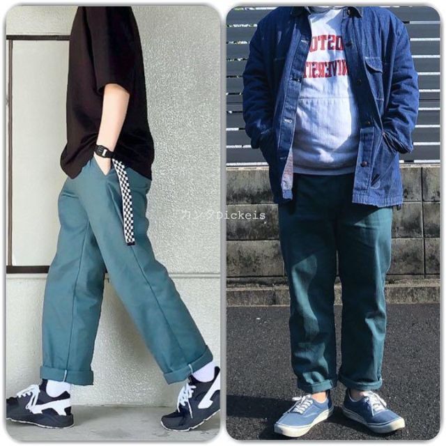 新品未使用　Dickies ダブルニー　36×32  リンカーングリーン　ワーク