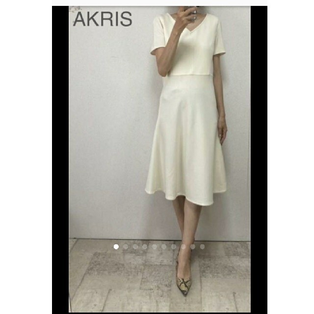AKRIS - まぁ美品アクリス前後切り替えステッチ入り美ラインロング