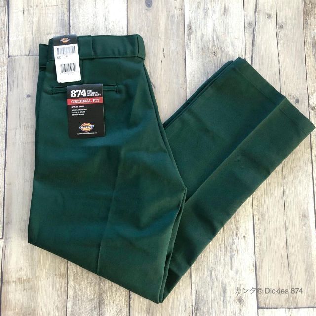 新品未使用 Dickies ダブルニー ハンターグリーン size:34×32