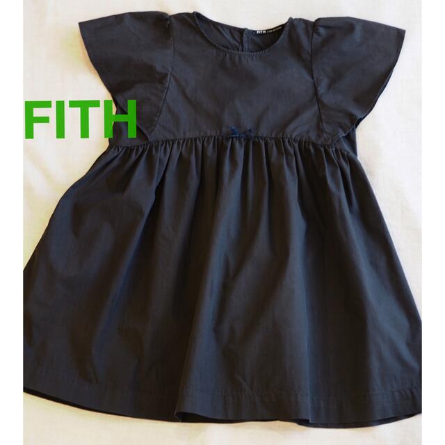 FITH(フィス)の定価12,000円程　FITH ネイビー　ワンピース キッズ/ベビー/マタニティのキッズ服女の子用(90cm~)(ワンピース)の商品写真