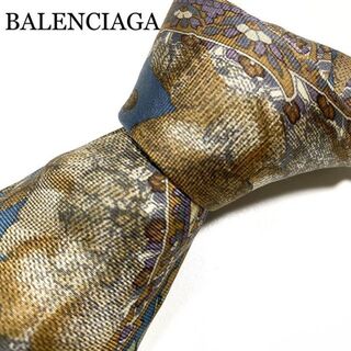 バレンシアガ(Balenciaga)のネクタイ　バレンシアガ　花柄　総柄　シルク(ネクタイ)