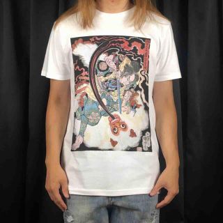 新品 ビッグプリント 歌川国芳 碓井又五郎 飛騨山中ニ打大猿ヲ 浮世絵 Tシャツ