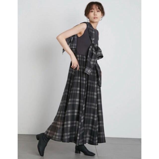 emmi atelier(エミアトリエ)の【emmi atelier】Shirt付ドッキングワンピース レディースのワンピース(ロングワンピース/マキシワンピース)の商品写真