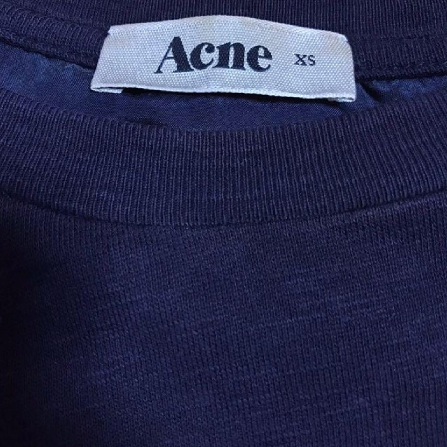 Acne アクネ スウェット ロンT トレーナー シースルー ネイビー 紺色