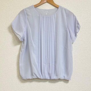 オリヒカ(ORIHICA)の【美品】オリヒカ　シフォンカットソー　サックスブルー(カットソー(半袖/袖なし))