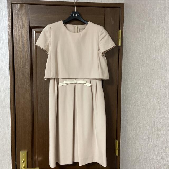 フォクシー ワンピース ベージュ 38 フォーマル 正規代理店 49.0%割引