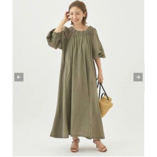 プラージュ(Plage)のPlage  新品★ コットン ハンドタックワンピース  36サイズ★(ロングワンピース/マキシワンピース)