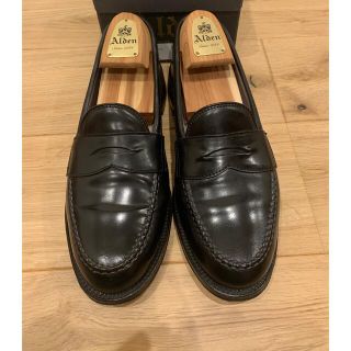 オールデン(Alden)の美品 オールデン ALDEN 987 ブラック コードバン ローファー (ドレス/ビジネス)