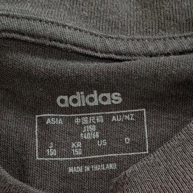 adidas(アディダス)のadidas アディダス Tシャツ 美品 ブラック 黒 150 XS~S レディースのトップス(Tシャツ(半袖/袖なし))の商品写真