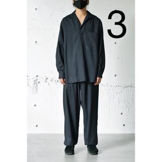 【COMOLI】22SSシルクネルスキッパーシャツ セットアップ size:3