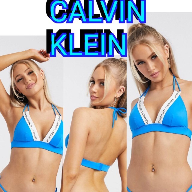Calvin Klein - Calvin Klein カルバンクライン ビキニトップス ブルー 