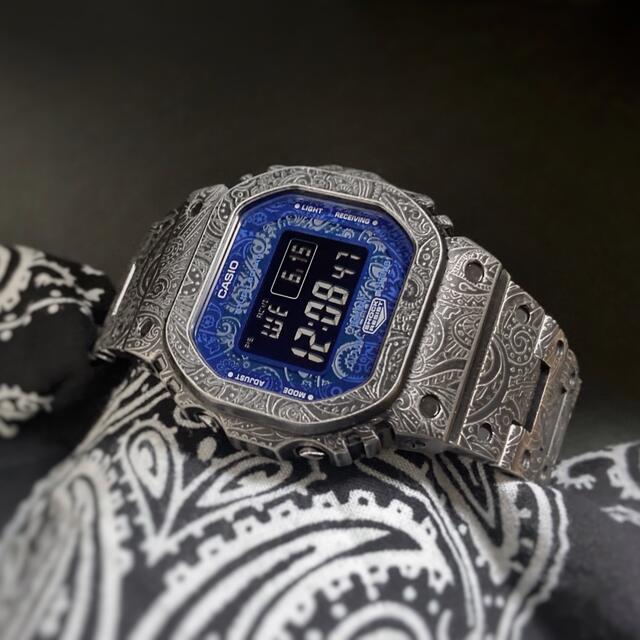 【最終値下げ】G-SHOCKブルー ペイズリー GW-B5600BP-1JF