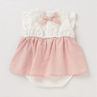 petit main - 【新品 タグ付き】プティマイン 花レースワンピース