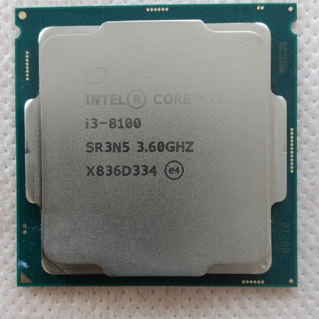 Intel Core i3-8100とMicron4GBメモリセット